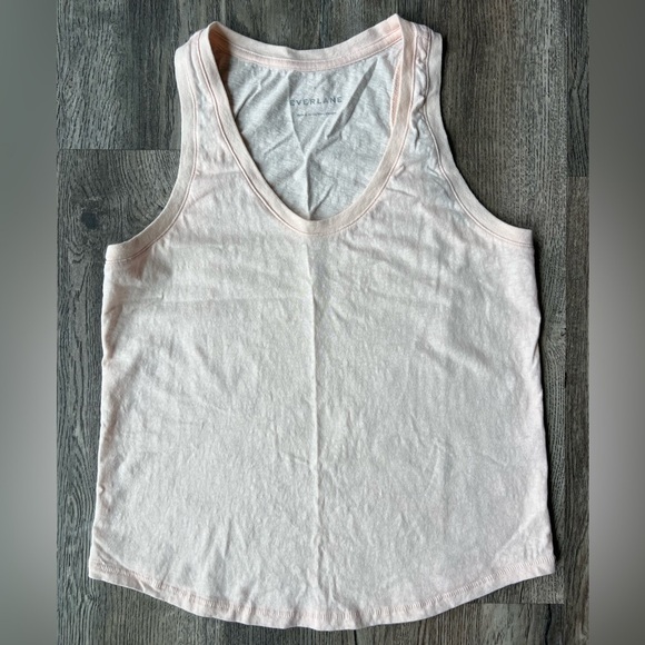 Everlane Tops - Everlane Top Pink Cotton Tank Top Size Small V Neck Sleeveless Womens